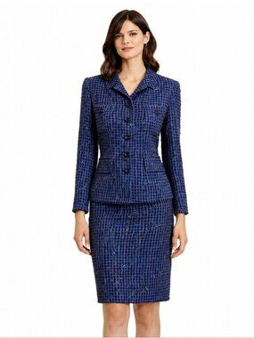 Carlisle Vintage Tweed Two Piece Skirt Suit Set